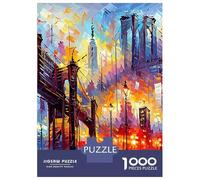 Rompecabezas De 1000 Piezas para Adolescentes Allegory of New York City Rompecabezas para Adultos Juegos Relajantes Pero Divertidos Y Humorísticos 38x26cm/1000pcs