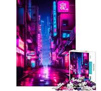 Rompecabezas de 1000 Piezas para Adolescentes Alley Purple Ayuda a ejercitar el Cerebro el análisis y la lógica Juegos Divertidos para Mayores de 14 años (50x75cm)