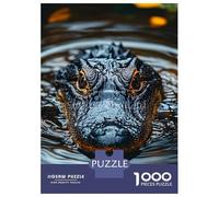 Rompecabezas De 1000 Piezas para Adolescentes Alligator in Water Close-Up Rompecabezas para Adultos Juegos Divertidos Regalos para Mujeres Desafiantes De Completar 70x50cm/1000pcs