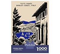 Rompecabezas De 1000 Piezas para Adolescentes Amalfi Coast, Italy Travel Rompecabezas Juguetes DIY Pero Divertidos Y Humorísticos Cumpleaños Y Navidad 52x38cm/1000pcs