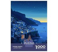 Rompecabezas De 1000 Piezas para Adolescentes Amalfi Coast Night View Rompecabezas para Adultos Juguetes Antiestrés Difícil Difícil Desafiante De Completar 70x50cm/1000pcs