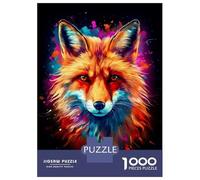 Rompecabezas De 1000 Piezas para Adolescentes Amazing Fox Art Rompecabezas para Adultos Juegos Relajantes Decoración De Pared para Cumpleaños, Navidad 70x50cm/1000pcs