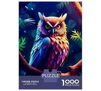 Rompecabezas De 1000 Piezas para Adolescentes Amazing Owl 3D Rompecabezas para Adultos Juegos De Relajación Corte De Precisión Regalos para Reducir El Estrés 38x26cm/1000pcs