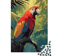 Rompecabezas De 1000 Piezas para Adolescentes Amazonian Macaw in Tropical Paradise -2 Rompecabezas para Adultos Juguetes DIY para La Diversión Familiar para Cumpleaños, Navidad 38x26cm/1000pcs