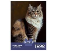 Rompecabezas De 1000 Piezas para Adolescentes American Bobtail Oil Paint Rompecabezas Juegos Relajantes Análisis Y Lógica Juego Desafiante Regalos 52x38cm/1000pcs