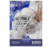 Rompecabezas De 1000 Piezas para Adolescentes American Football Helmet Rompecabezas para Adultos Juego De Ingenio Una Obra De Arte Gran Regalo para Jugar 52x38cm/1000pcs