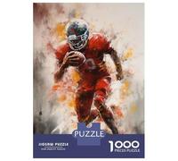 Rompecabezas De 1000 Piezas para Adolescentes American Football Painting Rompecabezas para Adolescentes Juego De Ingenio Mejora La Memoria Diversión En Casa Actividades, 70x50cm/1000pcs