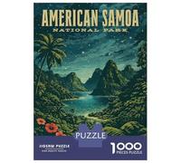 Rompecabezas De 1000 Piezas para Adolescentes American Samoa National Park Vintage Rompecabezas para Adultos Juego De Ingenio Juego De Corte De Precisión Regalos Desafiantes 52x38cm/1000pcs