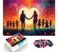 Rompecabezas de 1000 Piezas para Adolescentes Amor y Unidad Familiar Juego de Preguntas Decoración de Pared cumpleaños y Navidad 38x26cm