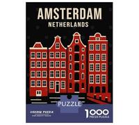 Rompecabezas De 1000 Piezas para Adolescentes Amsterdam Netherlands Travel Rompecabezas para Adolescentes Juegos Relajantes Decoración Perfecta Regalos De Cumpleaños Y Únicos 52x38cm/1000pcs