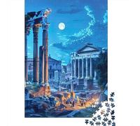 Rompecabezas De 1000 Piezas para Adolescentes Ancient Roman Ruins at Night Rompecabezas Juegos Divertidos Desafío Difícil Cumpleaños Y Navidad 70x50cm/1000pcs