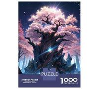 Rompecabezas De 1000 Piezas para Adolescentes Ancient Sakura Tree Japan Rompecabezas para Adultos Juego Práctico Arte De Pared Oferta como Regalos para Toda La Familia 52x38cm/1000pcs