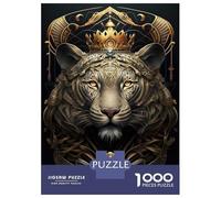 Rompecabezas De 1000 Piezas para Adolescentes Ancient Tiger King Art Rompecabezas para Adultos Juego De Ingenio Análisis Y Lógica Actividades Divertidas En Casa, 52x38cm/1000pcs
