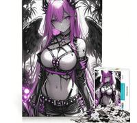 Rompecabezas de 1000 Piezas para Adolescentes Ángel de Pelo Rosa con alas Ideal para Juegos relajantes un desafío difícil cumpleaños 38x26cm