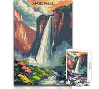 Rompecabezas de 1000 Piezas para Adolescentes, Angel Falls Majesty, Juegos Familiares, análisis y lógica, Juguete para decoración de Pared, tamaño 38x52cm