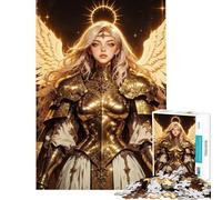 Rompecabezas de 1000 Piezas para Adolescentes Ángel Guerrero Dorado con Halo Rompecabezas para Adolescentes Juegos relajantes análisis y lógica Regalos de cumpleaños únicos (tamaño 38x26cm)