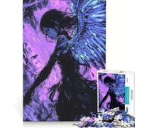 Rompecabezas de 1000 Piezas para Adolescentes: Ángel Oscuro con alas, Juegos relajantes, Actividades Divertidas para Hacer en casa, un Gran Regalo para los Amantes de los Videojuegos 38x26cm