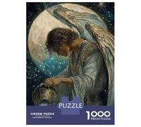 Rompecabezas De 1000 Piezas para Adolescentes Angel Water Pouring Moon Rompecabezas para Adultos Juguetes DIY para La Diversión Familiar para Cumpleaños, Navidad 70x50cm/1000pcs