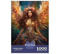 Rompecabezas De 1000 Piezas para Adolescentes Angel Wings Fantasy Art Print-1 Rompecabezas para Adultos Juego Práctico Montaje De Patrones Diversión En Casa Actividades, 52x38cm/1000pcs