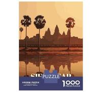 Rompecabezas De 1000 Piezas para Adolescentes Angkor Wat Siem Reap Travel Rompecabezas para Adultos Juego Familiar Pero Divertido Y Humorístico Regalos para Reducir El Estrés 52x38cm/1000pcs