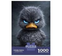 Rompecabezas De 1000 Piezas para Adolescentes Angry Duckling with Blue Eyes Rompecabezas para Adultos Juego De Ingenio Pero Divertido Y Humorístico Desafío Educativo 38x26cm/1000pcs