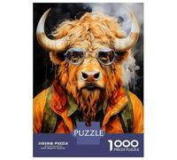 Rompecabezas De 1000 Piezas para Adolescentes Animal Buffalo Rompecabezas DIY Juguetes Mejora La Memoria Oferta como Regalo para Toda La Familia 70x50cm/1000pcs