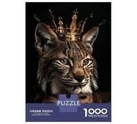Rompecabezas De 1000 Piezas para Adolescentes Animal Lynx King Rompecabezas para Adultos Juego Práctico Decoración del Hogar Cumpleaños Y Navidad 52x38cm/1000pcs