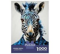 Rompecabezas De 1000 Piezas para Adolescentes Animal Zebra Rompecabezas para Adultos Juegos Relajantes Vacaciones En Casa Matar El Tiempo 38x26cm/1000pcs