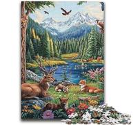 Rompecabezas de 1000 Piezas para Adolescentes, Animales de montaña, Juego desafiante y Familiar, decoración de Pared, cumpleaños y Navidad, 26x38cm