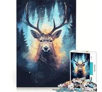Rompecabezas de 1000 Piezas para Adolescentes, Animales, Naturaleza, Ciervo, Cosmos, Juego Educativo, Actividades Divertidas para Hacer en casa, fortalece el Amor Entre Parejas 50x75cm