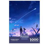Rompecabezas De 1000 Piezas para Adolescentes Anime Couple Under Shooting Stars Rompecabezas para Adultos Juego Práctico Mejora La Memoria para Cumpleaños, Navidad 52x38cm/1000pcs