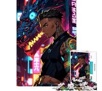 Rompecabezas de 1000 Piezas para Adolescentes Anime Cyberpunk Cyborg Boy un Reto para completar Que Mejora la Memoria Juguetes DIY para Mayores de 14 años (50x75cm)