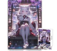 Rompecabezas de 1000 Piezas para Adolescentes, Anime Fox Wisteria Night, Rompecabezas Familiar, Juguete Educativo de Carrera de Velocidad Manual, tamaño 38x52cm