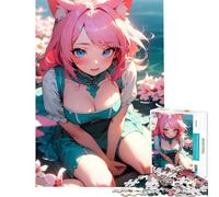 Rompecabezas de 1000 Piezas para Adolescentes Anime Girl Sea of The Flowers Diversión en casa Actividades Regalos para Mujeres Juegos Familiares para Mayores de 14 años 50x75cm