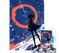 Rompecabezas de 1000 Piezas para Adolescentes Anime Girl Time Warp Actividades Divertidas en casa Corte de precisión Juegos relajantes para Mayores de 14 años Juego de Rompecabezas ofrecido (38x26cm)
