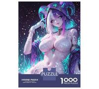 Rompecabezas De 1000 Piezas para Adolescentes Anime Girl with Horns and Lingerie Rompecabezas para Adultos Juego De Ingenio Análisis Y Lógica Actividades Divertidas En Casa, 52x38cm/1000pcs
