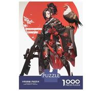 Rompecabezas De 1000 Piezas para Adolescentes Anime Girl with Rifle and Rooster Rompecabezas Juegos De Relajación Análisis Y Lógica Desafío Educativo 38x26cm/1000pcs