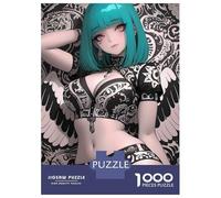 Rompecabezas De 1000 Piezas para Adolescentes Anime Girl with Teal Hair Gaming Rompecabezas para Adultos Juegos De Relajación Desafío Difícil Desafío Educativo 52x38cm/1000pcs