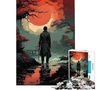 Rompecabezas de 1000 Piezas para Adolescentes Anime Hombre errante en el río Juego Educativo desafío Juguete Juego Familiar Divertido y humorístico Regalo para cumpleaños (tamaño 50x75cm)