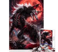 Rompecabezas de 1000 Piezas para Adolescentes Anime Luna de Sangre Lobo Juguetes de Bricolaje Grandes Regalos y Juguetes Juego Educativo interacción Entre Padres e Hijos tamaño 38x52cm