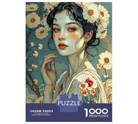 Rompecabezas De 1000 Piezas para Adolescentes Anime Manga Style Woman in Kimono Rompecabezas Juguetes Antiestrés Divertidos Y Humorísticos Cumpleaños Y Navidad 38x26cm/1000pcs