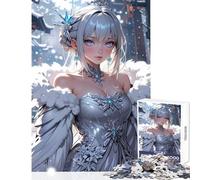 Rompecabezas de 1000 Piezas para Adolescentes Anime Snow Queen decoración del hogar Juguetes Regalos para Mujeres y Hombres colección de Artistas de Impossible Game Bellas Artes tamaño 50x75cm