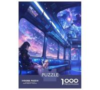 Rompecabezas De 1000 Piezas para Adolescentes Anime Train To Space Rompecabezas para Adultos Juguete Decoración De Pared Decoración De Pared Juego Desafiante Regalos 70x50cm/1000pcs