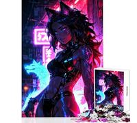 Rompecabezas de 1000 Piezas para Adolescentes Anime Wolf Girl Juguete Educativo Regalos de cumpleaños Juegos educativos Que ayudan a ejercitar el Cerebro tamaño 38x52cm