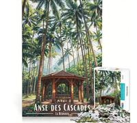 Rompecabezas de 1000 Piezas para Adolescentes: ANSE Des Cascades, La Réunion, decoración de Pared de Juguete, para la diversión Familiar, para Fortalecer el Amor Entre Parejas 50x75cm