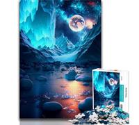 Rompecabezas de 1000 Piezas para Adolescentes Antártida Helada para Adultos Regalo Arte al carbón para Pasar el rato decoración del hogar 26x38cm