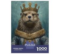 Rompecabezas De 1000 Piezas para Adolescentes Anthropomorphic Sea Otter Rompecabezas para Adultos Juego Práctico Pero Divertido Y Humorístico para Cumpleaños, Navidad 38x26cm/1000pcs