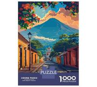 Rompecabezas De 1000 Piezas para Adolescentes Antigua Guatemala Travel Rompecabezas para Adultos Juegos Divertidos Regalos para Mujeres Desafiantes De Completar 52x38cm/1000pcs