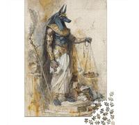 Rompecabezas De 1000 Piezas para Adolescentes Anubis Egyptian God of Death Rompecabezas para Adultos Juego Práctico Arte De Pared Oferta como Regalos para Toda La Familia 70x50cm/1000pcs