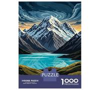 Rompecabezas De 1000 Piezas para Adolescentes Aoraki Mount Cook New Zealand Rompecabezas para Adolescentes Juego Familiar Mejora La Memoria Cumpleaños Y Navidad 38x26cm/1000pcs